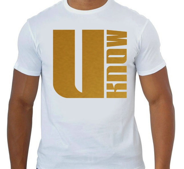 U.Know - Classic Blanc & Or (T-shirt Homme)