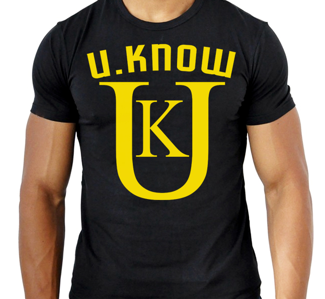 U.Know - Fuerza Noir & Jaune (T-shirt Homme)