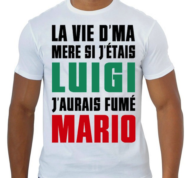 U.Know - Mario & Luigi Blanc Tricolore (T-shirt Homme)